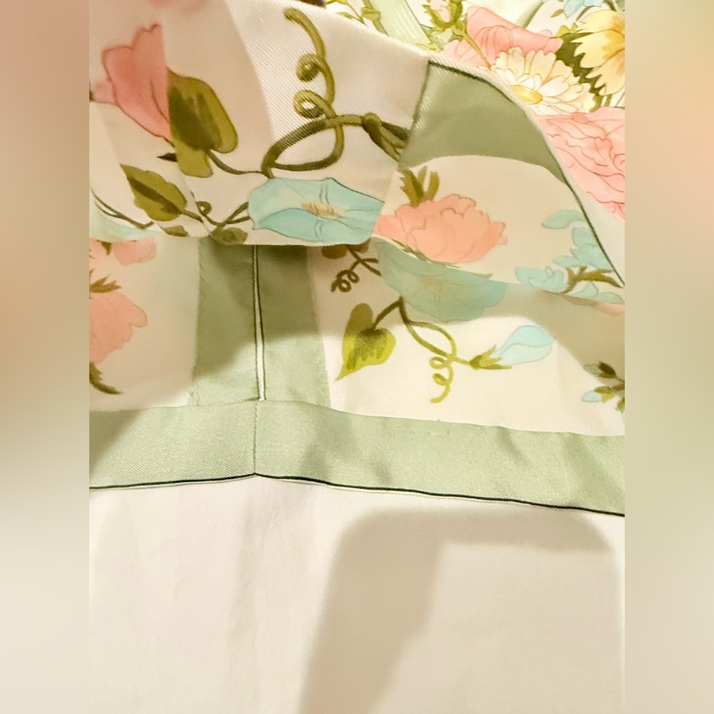 HERMÈS 100% Silk Floral Blouse Shirt EUC - Picture 11 of 12